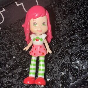 STRAWBERRY SHORTCAKE MINI DOLL 2008 TCFC 3" FIGURE POSEABLE TOY Removable DRESS